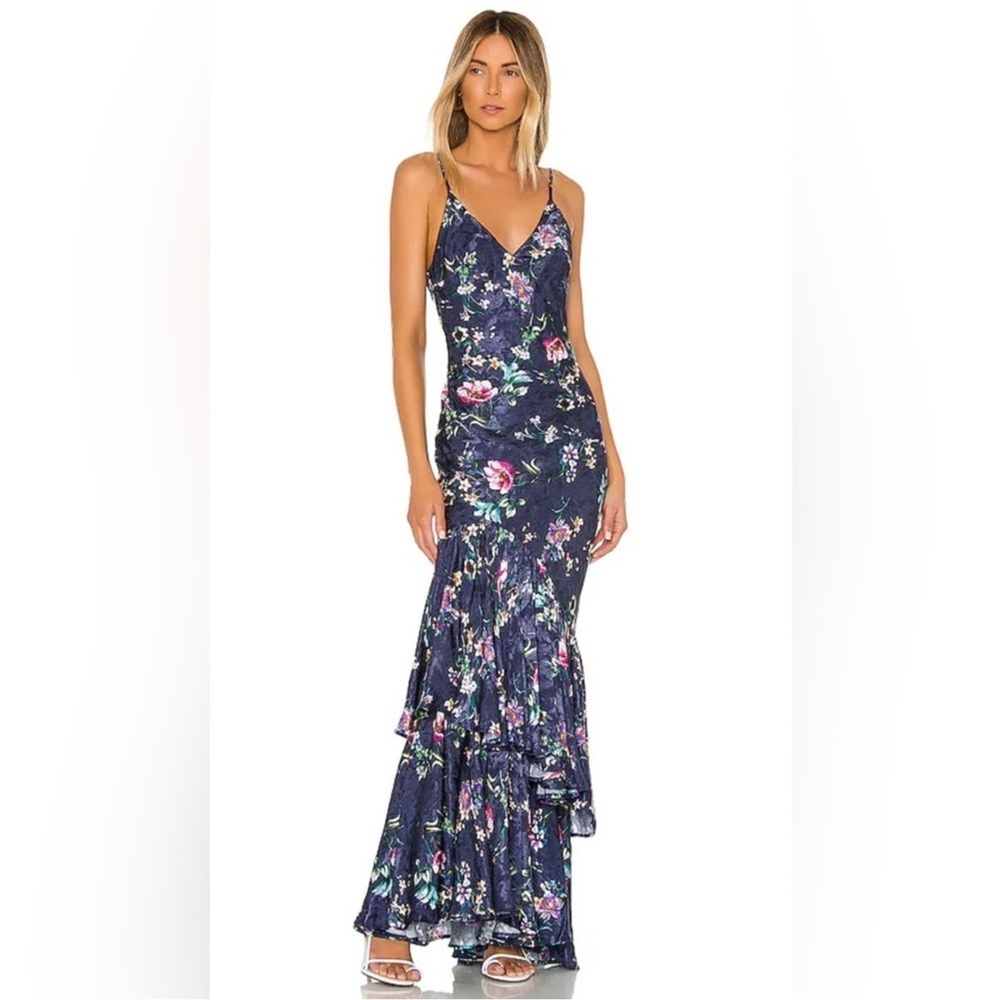 House of Harlow 1960 X REVOLVE Navy Floral Maxi Dress